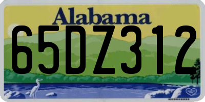 AL license plate 65DZ312