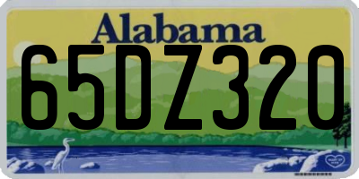 AL license plate 65DZ320