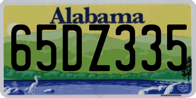 AL license plate 65DZ335