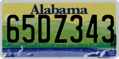 AL license plate 65DZ343