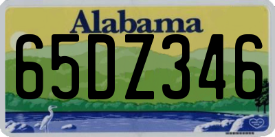 AL license plate 65DZ346