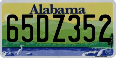 AL license plate 65DZ352