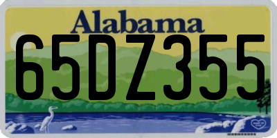 AL license plate 65DZ355