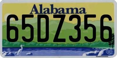 AL license plate 65DZ356