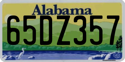 AL license plate 65DZ357