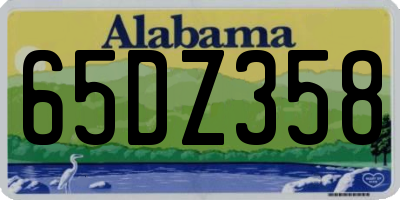 AL license plate 65DZ358