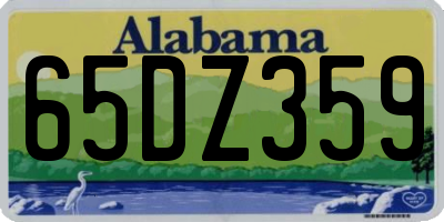 AL license plate 65DZ359