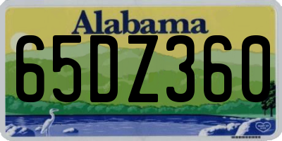 AL license plate 65DZ360