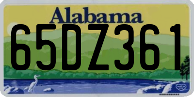 AL license plate 65DZ361