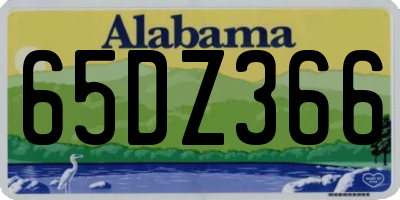 AL license plate 65DZ366