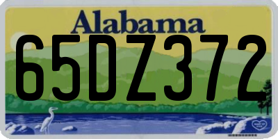 AL license plate 65DZ372