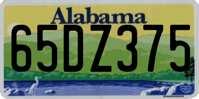 AL license plate 65DZ375