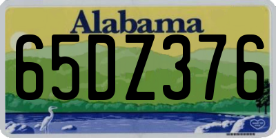 AL license plate 65DZ376