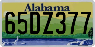 AL license plate 65DZ377