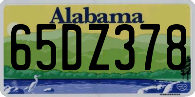 AL license plate 65DZ378