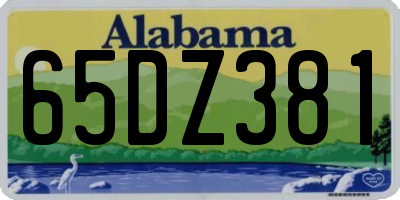AL license plate 65DZ381