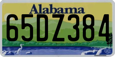 AL license plate 65DZ384