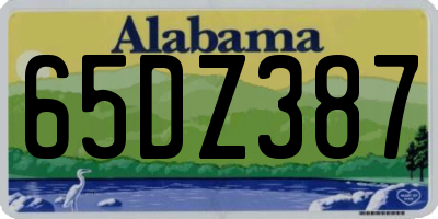 AL license plate 65DZ387