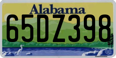 AL license plate 65DZ398