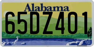 AL license plate 65DZ401