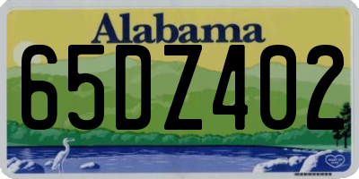 AL license plate 65DZ402