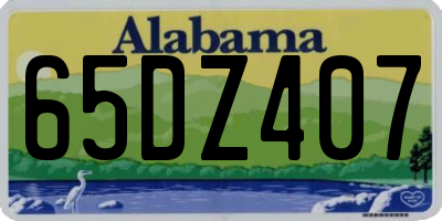 AL license plate 65DZ407