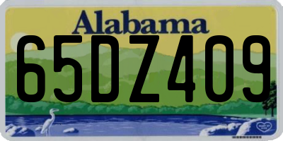 AL license plate 65DZ409