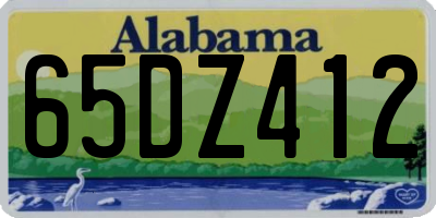 AL license plate 65DZ412