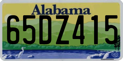 AL license plate 65DZ415