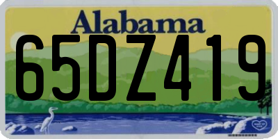 AL license plate 65DZ419