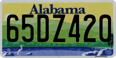 AL license plate 65DZ420
