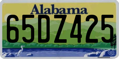 AL license plate 65DZ425
