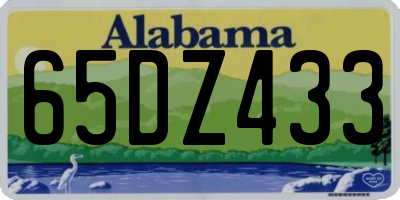 AL license plate 65DZ433