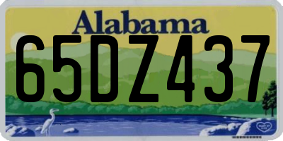 AL license plate 65DZ437