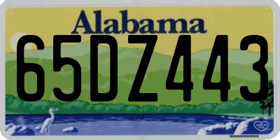 AL license plate 65DZ443