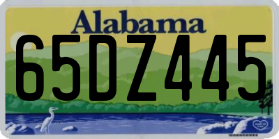 AL license plate 65DZ445