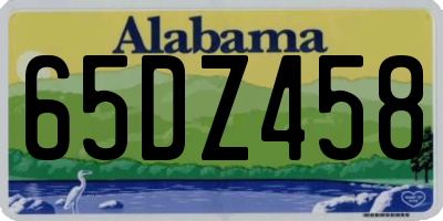 AL license plate 65DZ458