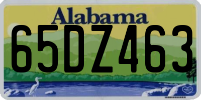 AL license plate 65DZ463