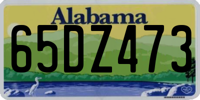AL license plate 65DZ473