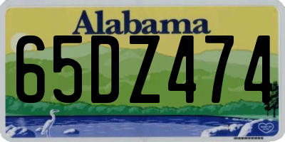 AL license plate 65DZ474