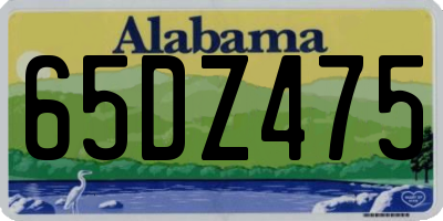 AL license plate 65DZ475
