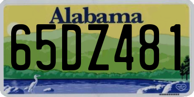 AL license plate 65DZ481