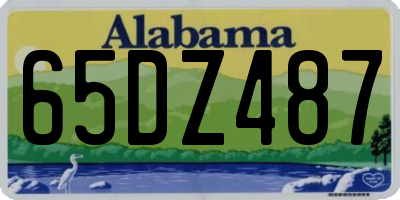 AL license plate 65DZ487