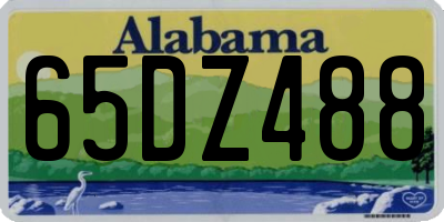 AL license plate 65DZ488