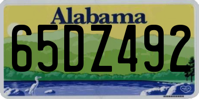 AL license plate 65DZ492