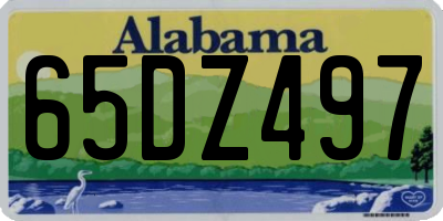 AL license plate 65DZ497