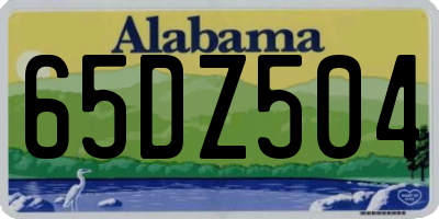 AL license plate 65DZ504