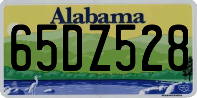 AL license plate 65DZ528