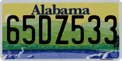 AL license plate 65DZ533
