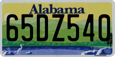 AL license plate 65DZ540